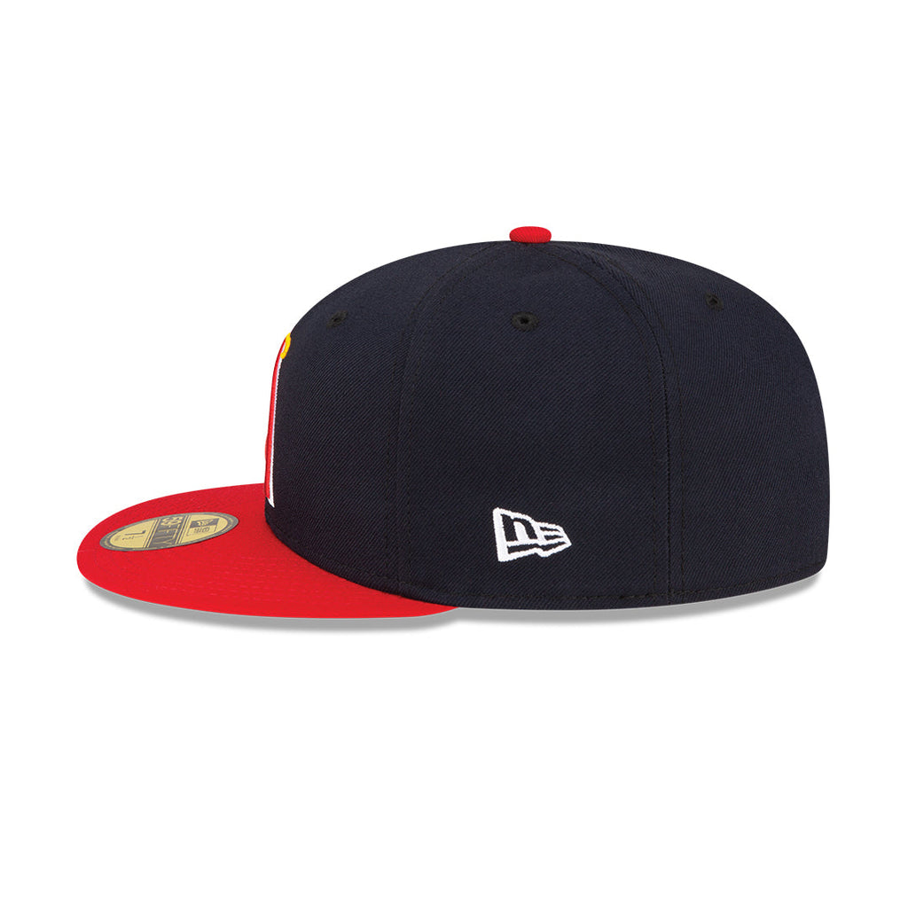 Men s Anaheim Angels New Era Navy Red Alternate On-Field 59FIFTY Fitted Hat Official Team Hat Sports Fan Cap Official NFL Team Hat Football Fan Cap