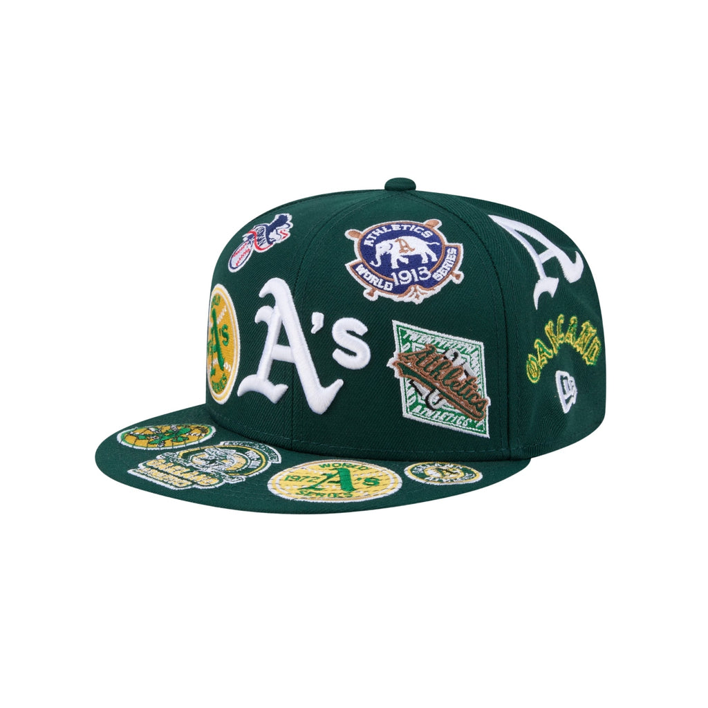 Oakland Athletics MLB All Over Patch 59FIFTY New Era Official Team Hat Sports Fan Cap Official NFL Team Hat Football Fan Cap