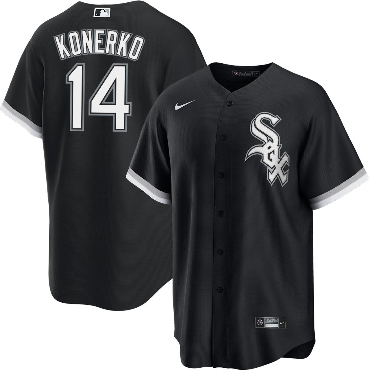 NIKE Men s Paul Konerko Chicago White Sox Black Alternate Premium Twill Replica Jersey Official Team Jersey Sports Fan Apparel Official NFL Team