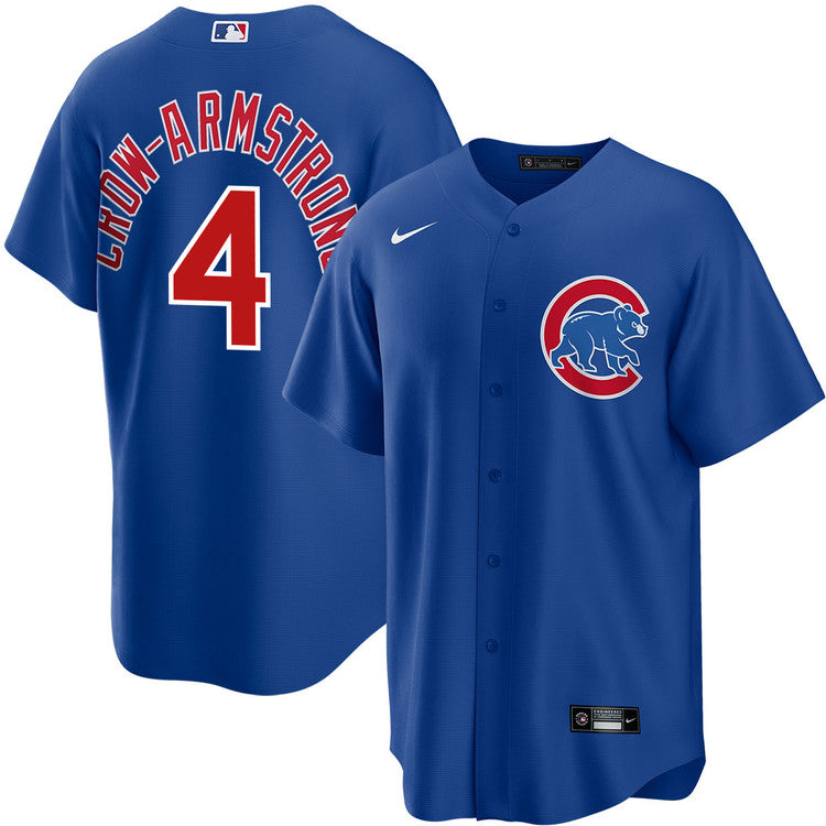 Youth Nike Pete Crow-Armstrong 4 Chicago Cubs Royal Alternate Replica Jersey Official Team Jersey Sports Fan Apparel Official NFL Team Jersey