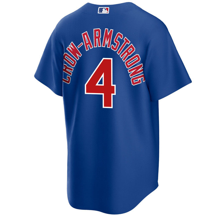 Youth Nike Pete Crow-Armstrong 4 Chicago Cubs Royal Alternate Replica Jersey Official Team Jersey Sports Fan Apparel Official NFL Team Jersey