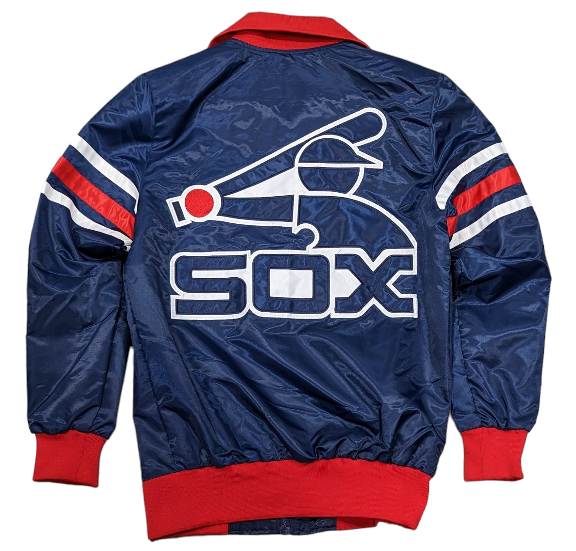 Men s Chicago White Sox The Captain II Cooperstown Collection Navy Starter Varsity Jacket Official Team Hat Sports Fan Cap Official NFL Team Hat