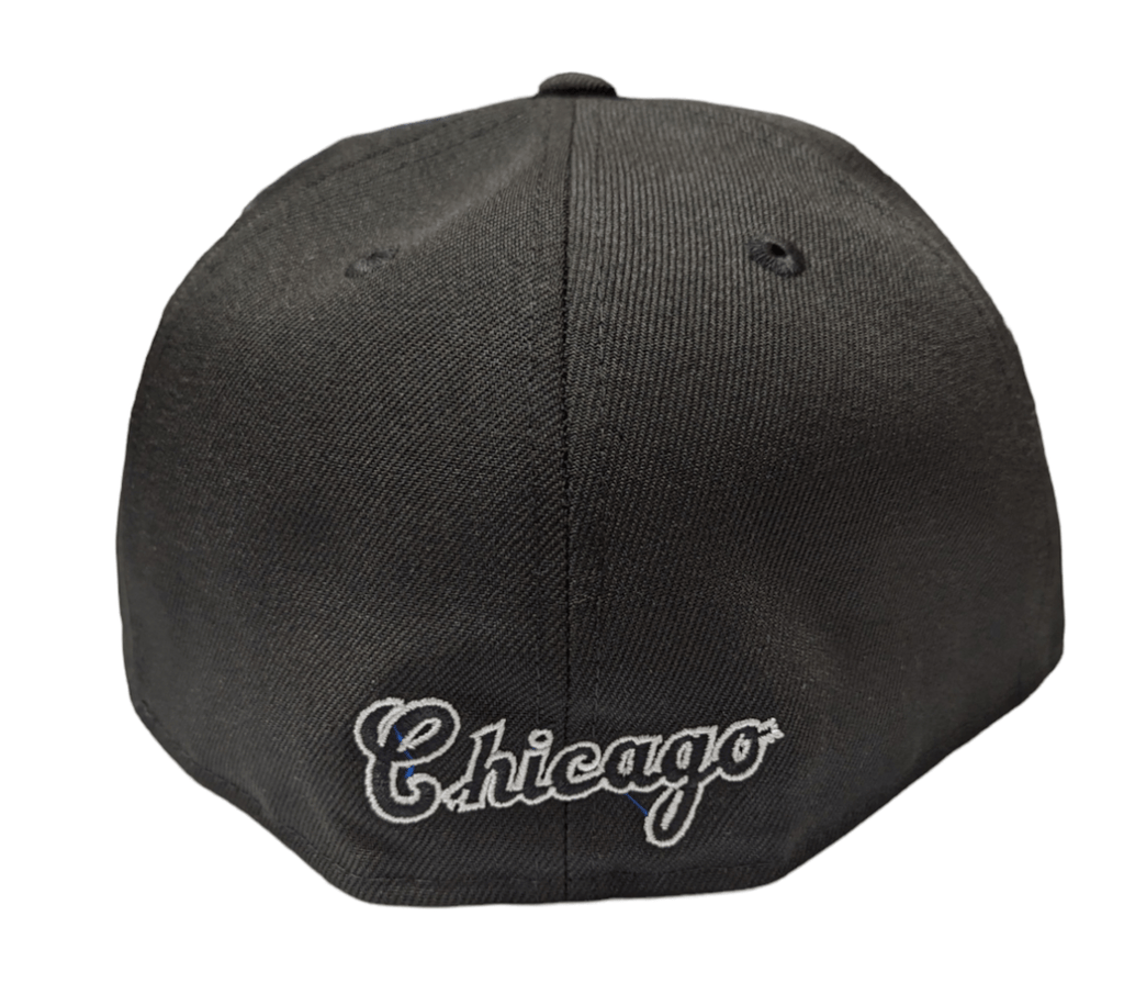 Chicago White Sox New Era Diamond Alternate Logo 59FIFTY Fitted Hat - Black Official Team Hat Sports Fan Cap Official NFL Team Hat Football Fan Cap