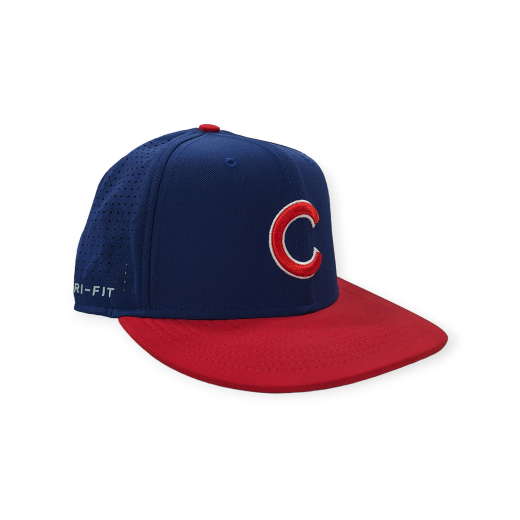 NIKE Chicago Cubs 2 Tone Deep Royal Red Aero True Adjustable Dri-Fit Performance Hat Official Team Hat Sports Fan Cap Official NFL Team Hat Football