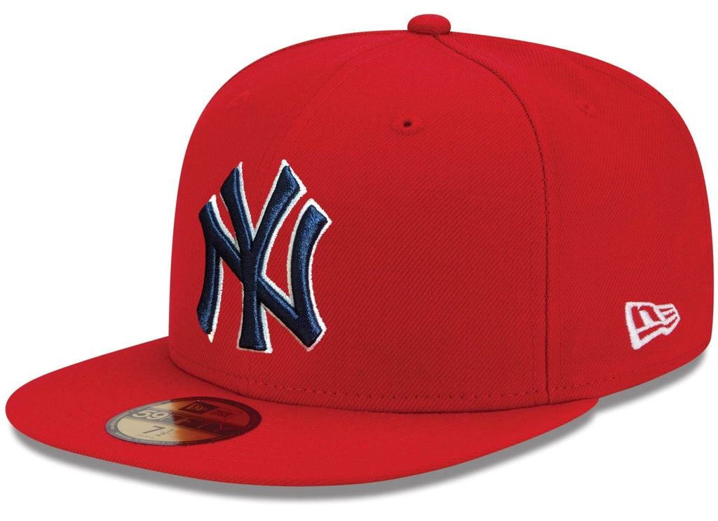 New York Yankees Red Durst 59FIFTY Fitted Hat Official Team Hat Sports Fan Cap Official NFL Team Hat Football Fan Cap