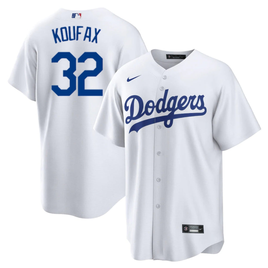 Men s Sandy Koufax Los Angeles Dodgers Nike White Home Replica Team Jersey Official Team Jersey Sports Fan Apparel Official NFL Team Jersey Football