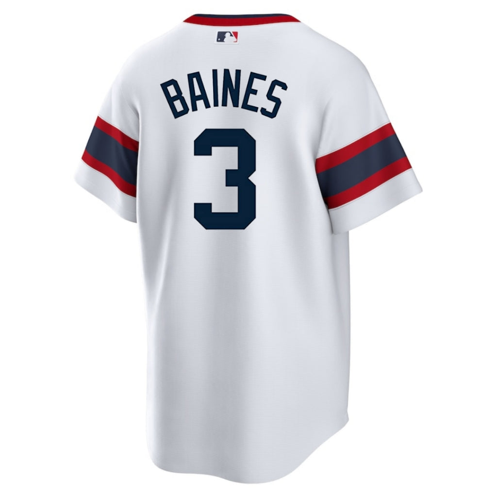 NIKE Men s Harold Baines Chicago White Sox Sunday 1983 Alternate White Premium Twill Replica Jersey Official Team Jersey Sports Fan Apparel Official