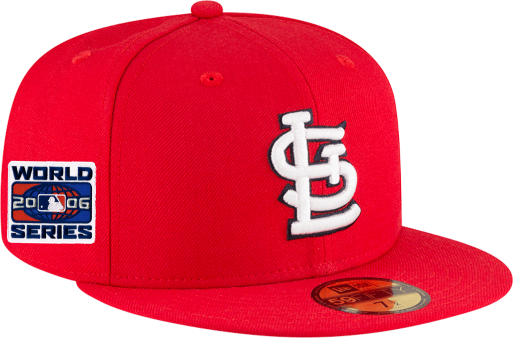 St Louis Cardinals Classic 2006 World Series Red New Era 59Fifty Fitted Hat Official Team Hat Sports Fan Cap Official NFL Team Hat Football Fan Cap