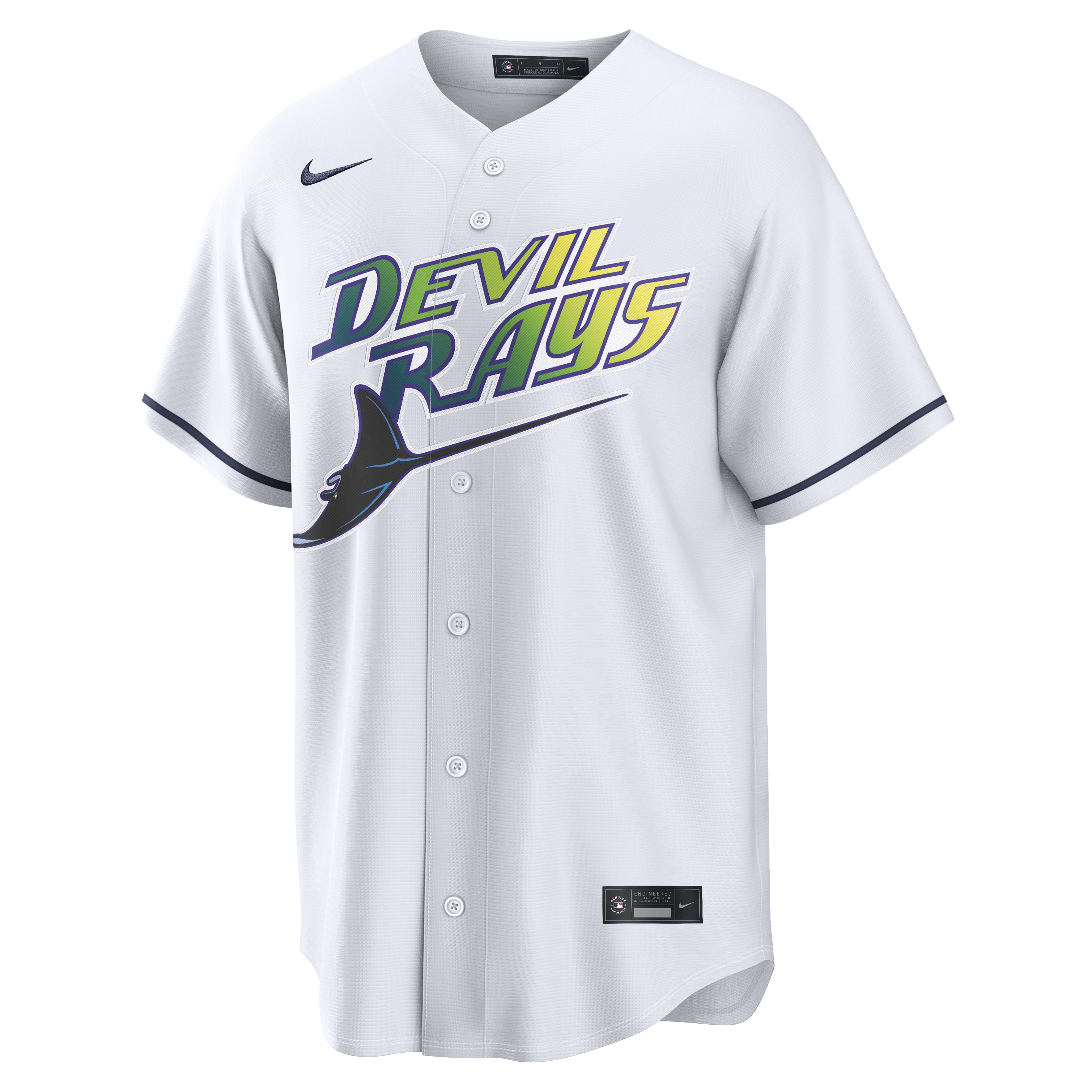 Men s Tampa Bay Devil Rays Nike White Home Replica Team Jersey Official Team Jersey Sports Fan Apparel Official NFL Team Jersey Football Fan Apparel