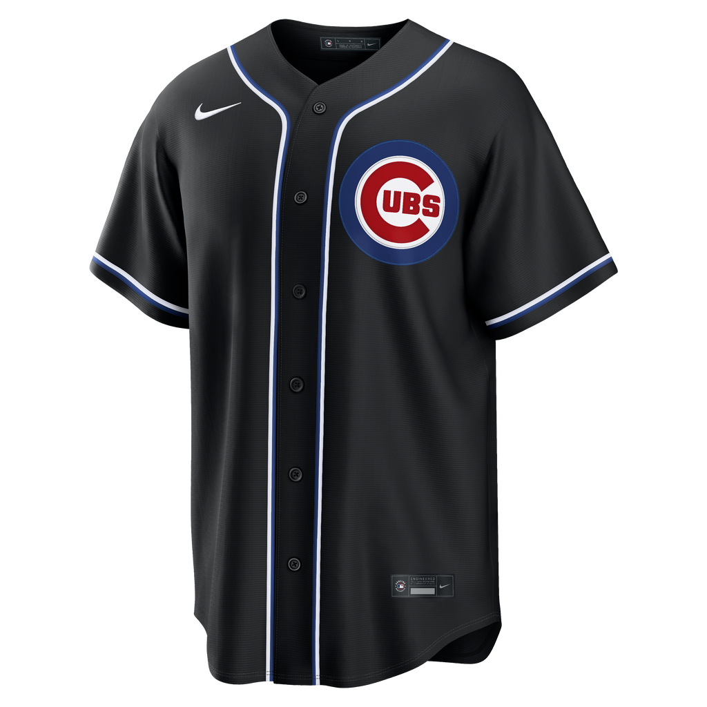 Men s Chicago Cubs Nike Black Carbon Blank Replica Jersey Official Team Jersey Sports Fan Apparel Official NFL Team Jersey Football Fan Apparel