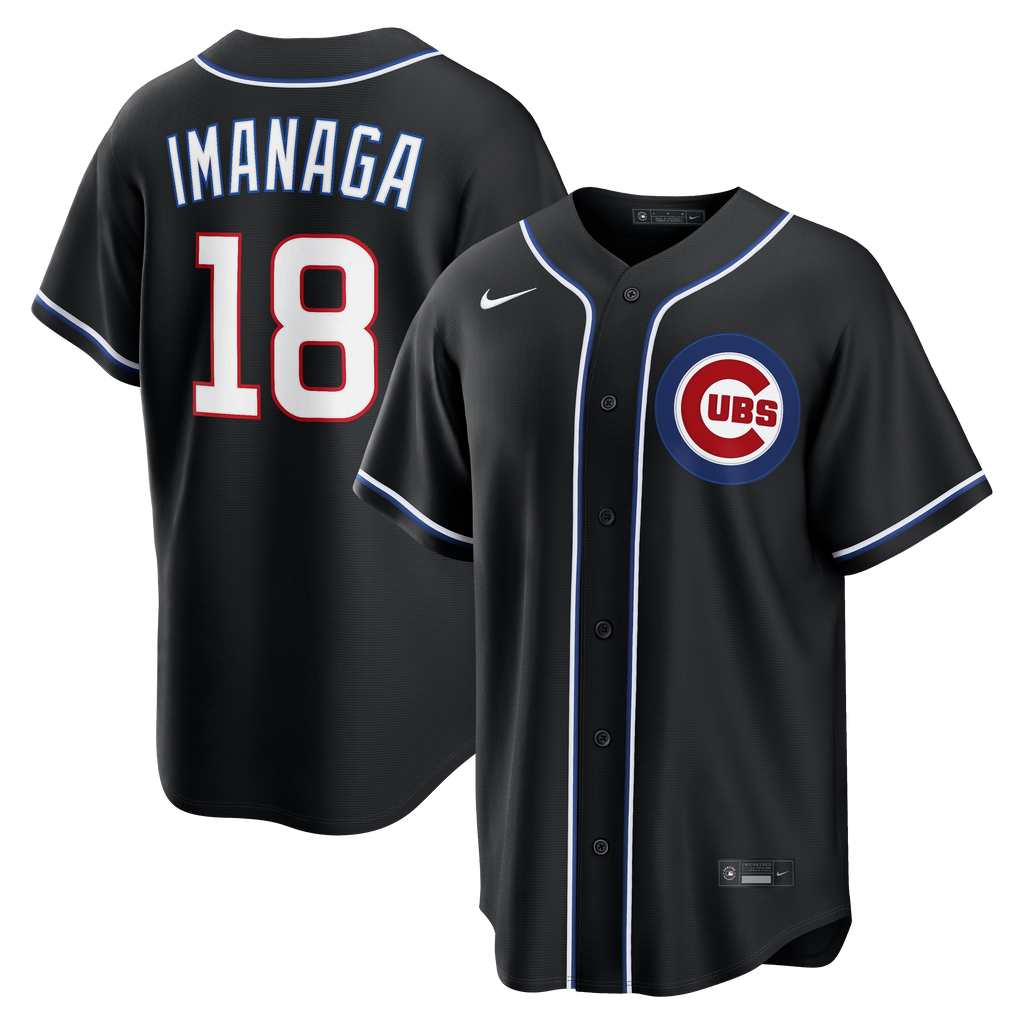 Men s Chicago Cubs Shota Imanaga Nike Black Carbon Replica Jersey Official Team Jersey Sports Fan Apparel Official NFL Team Jersey Football Fan