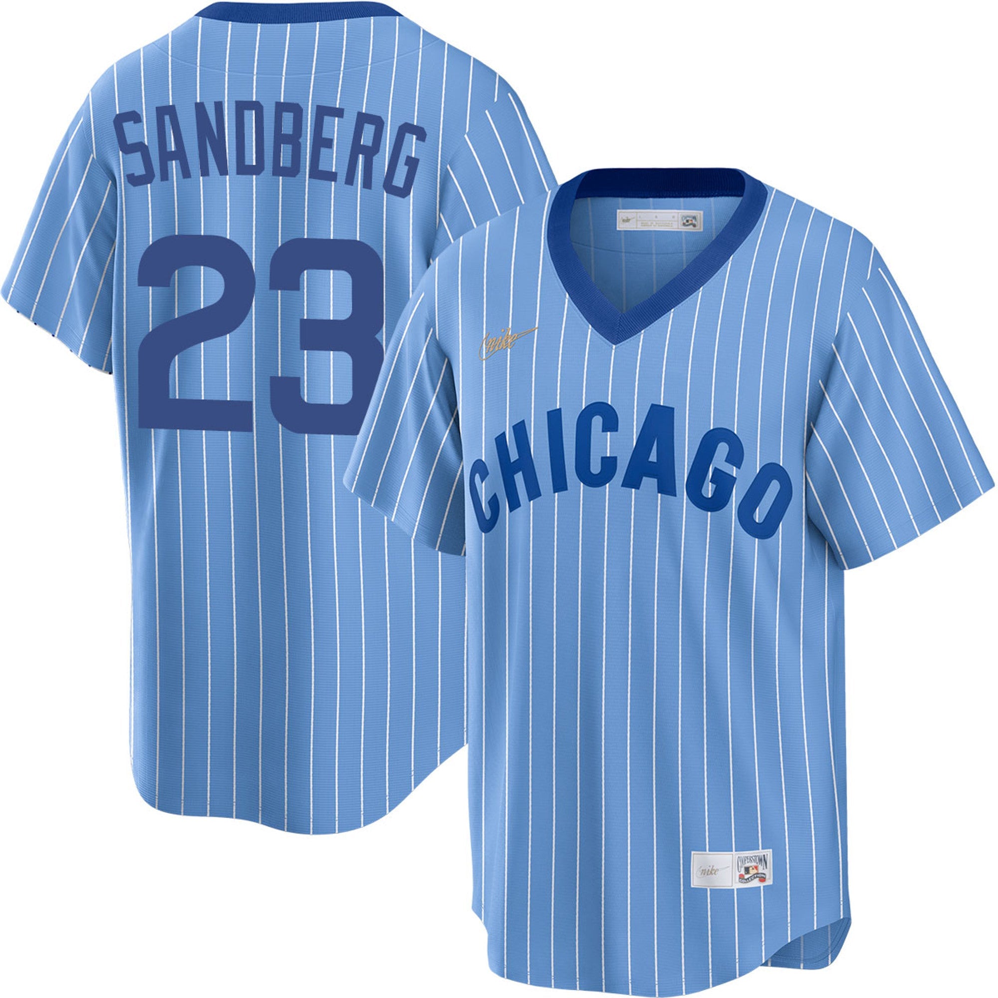 Men s Ryne Sandberg Chicago Cubs Cooperstown Powder Blue 1982 NIKE Replica Jersey Official Team Jersey Sports Fan Apparel Official NFL Team Jersey