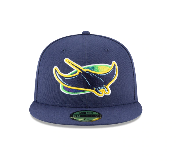 Men s Tampa Bay Rays New Era Navy Game Authentic Collection Alternate On-Field 59FIFTY Fitted Hat Official Team Hat Sports Fan Cap Official NFL Team