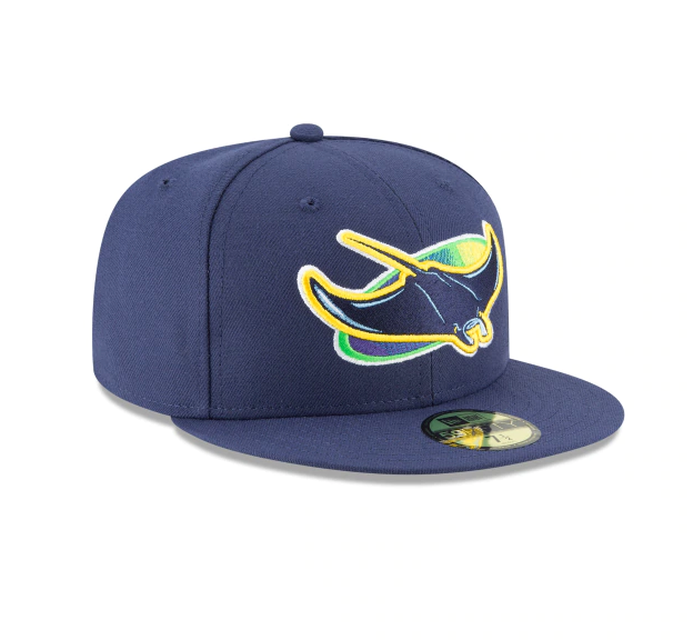 Men s Tampa Bay Rays New Era Navy Game Authentic Collection Alternate On-Field 59FIFTY Fitted Hat Official Team Hat Sports Fan Cap Official NFL Team