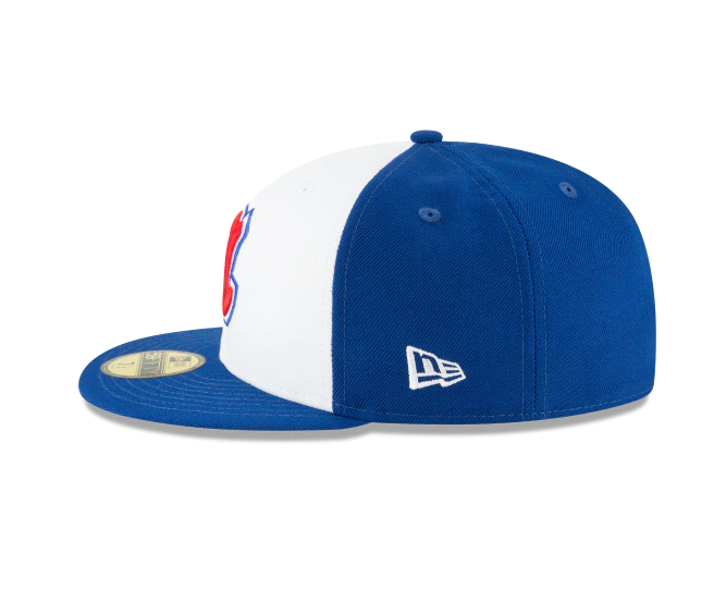 Men s Atlanta Braves Cooperstown Collection White Royal 59Fifty Fitted Hat Official Team Hat Sports Fan Cap Official NFL Team Hat Football Fan Cap