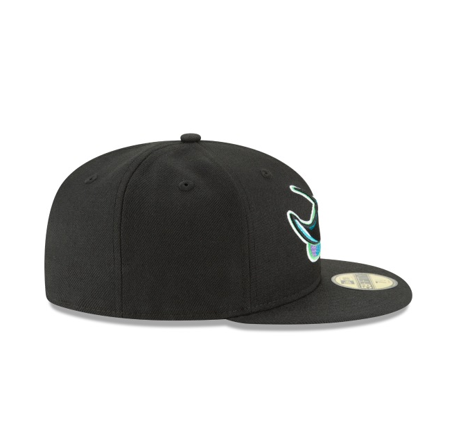 Men s Tampa Bay Devil Rays 1998 Cooperstown Collection Black 59Fifty Fitted Hat Official Team Hat Sports Fan Cap Official NFL Team Hat Football Fan
