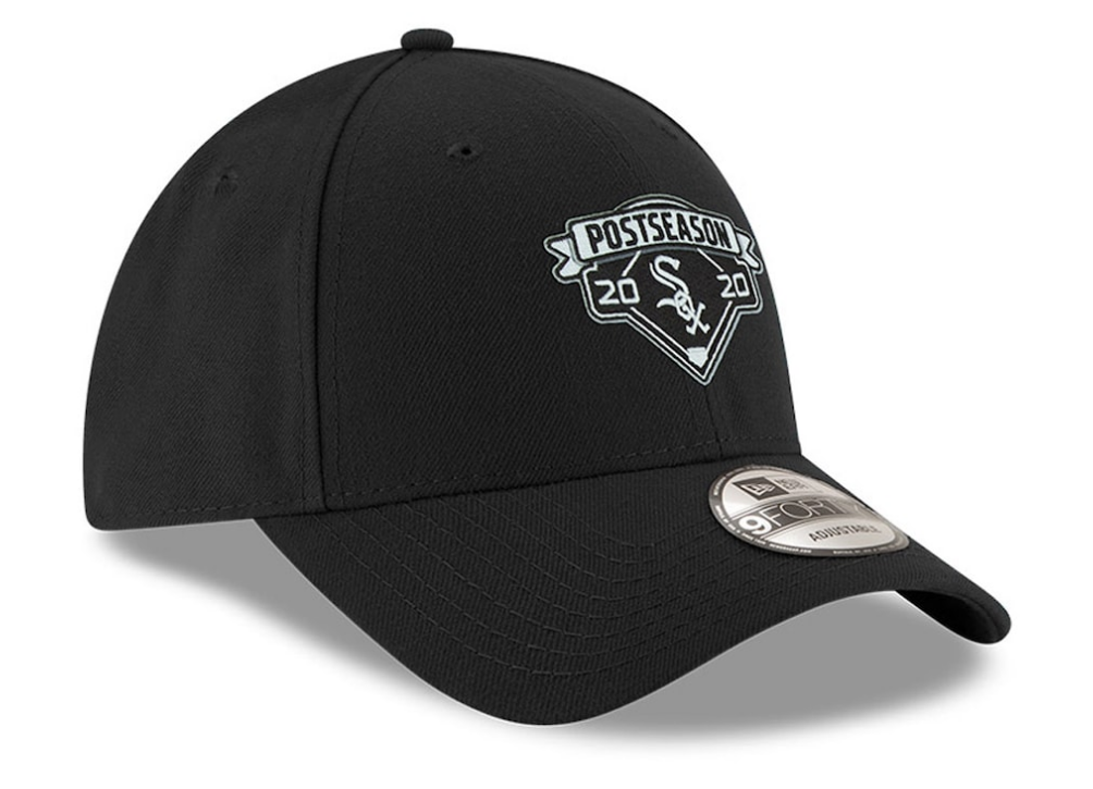 Men s Chicago White Sox New Era Black 2020 Postseason Locker Room 9FORTY Adjustable Hat Official Team Hat Sports Fan Cap Official NFL Team Hat