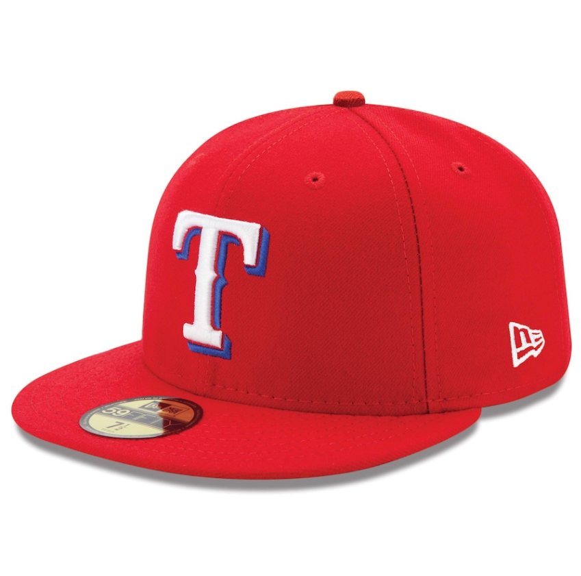 Men s Texas Rangers New Era Red Alternate Authentic Collection On-Field 59FIFTY Fitted Hat Official Team Hat Sports Fan Cap Official NFL Team Hat