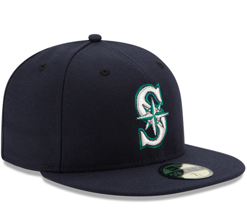 Men s Seattle Mariners New Era Navy Authentic Collection On Field 59FIFTY Fitted Hat Official Team Hat Sports Fan Cap Official NFL Team Hat Football