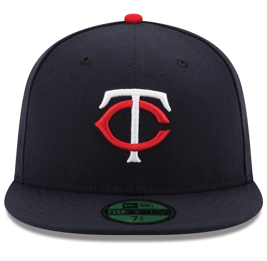 Men s Minnesota Twins New Era Navy Home Authentic Collection On-Field 59FIFTY Fitted Hat Official Team Hat Sports Fan Cap Official NFL Team Hat