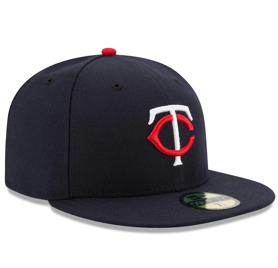 Men s Minnesota Twins New Era Navy Home Authentic Collection On-Field 59FIFTY Fitted Hat Official Team Hat Sports Fan Cap Official NFL Team Hat