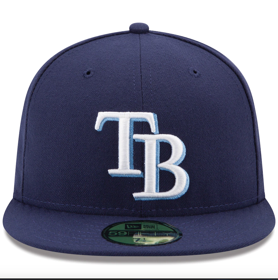 Men s Tampa Bay Rays New Era Navy Game Authentic Collection On-Field 59FIFTY Fitted Hat Official Team Hat Sports Fan Cap Official NFL Team Hat