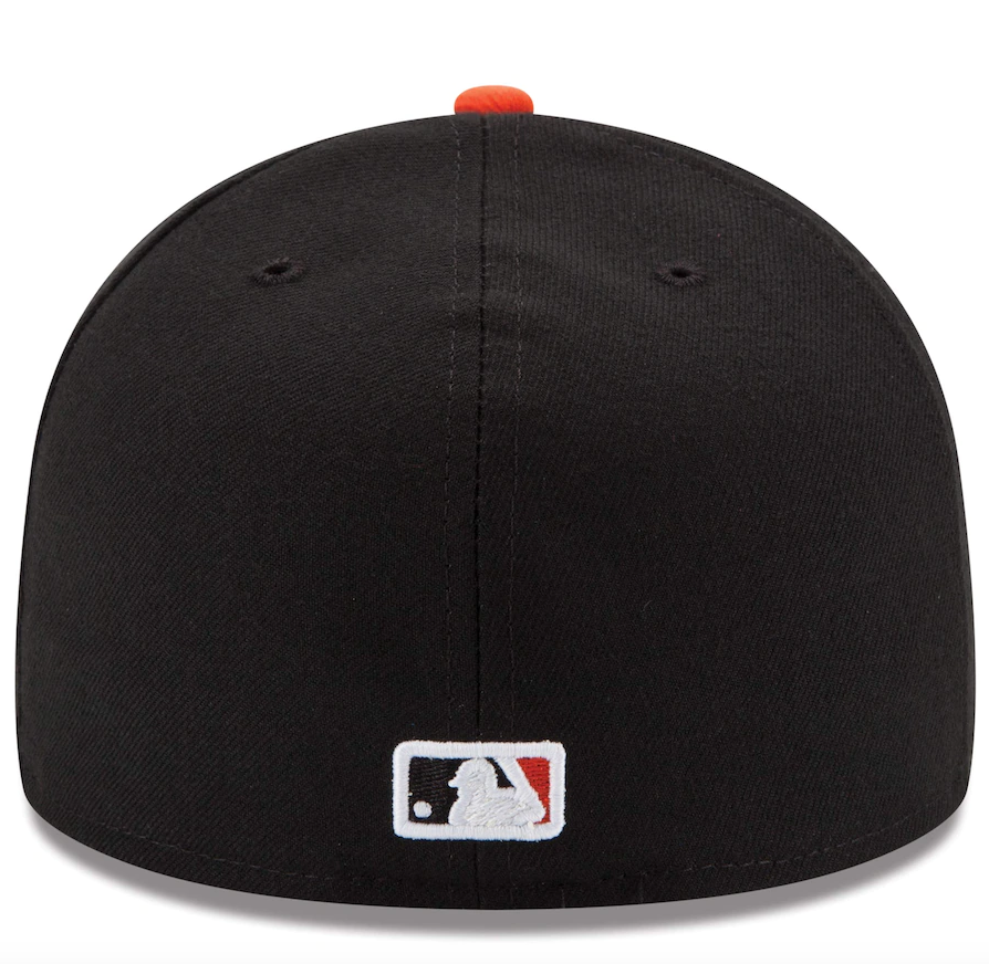 Men s Baltimore Orioles New Era Black Orange Road Authentic Collection On-Field 59FIFTY Fitted Hat Official Team Hat Sports Fan Cap Official NFL Team