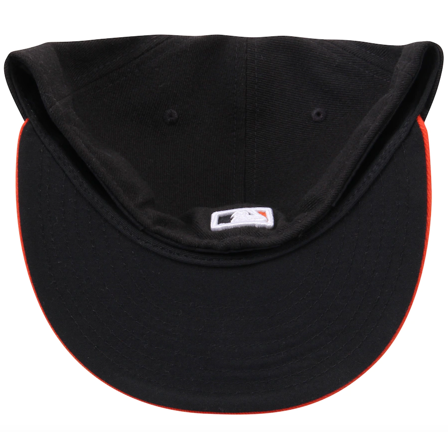 Men s Baltimore Orioles New Era Black Orange Road Authentic Collection On-Field 59FIFTY Fitted Hat Official Team Hat Sports Fan Cap Official NFL Team