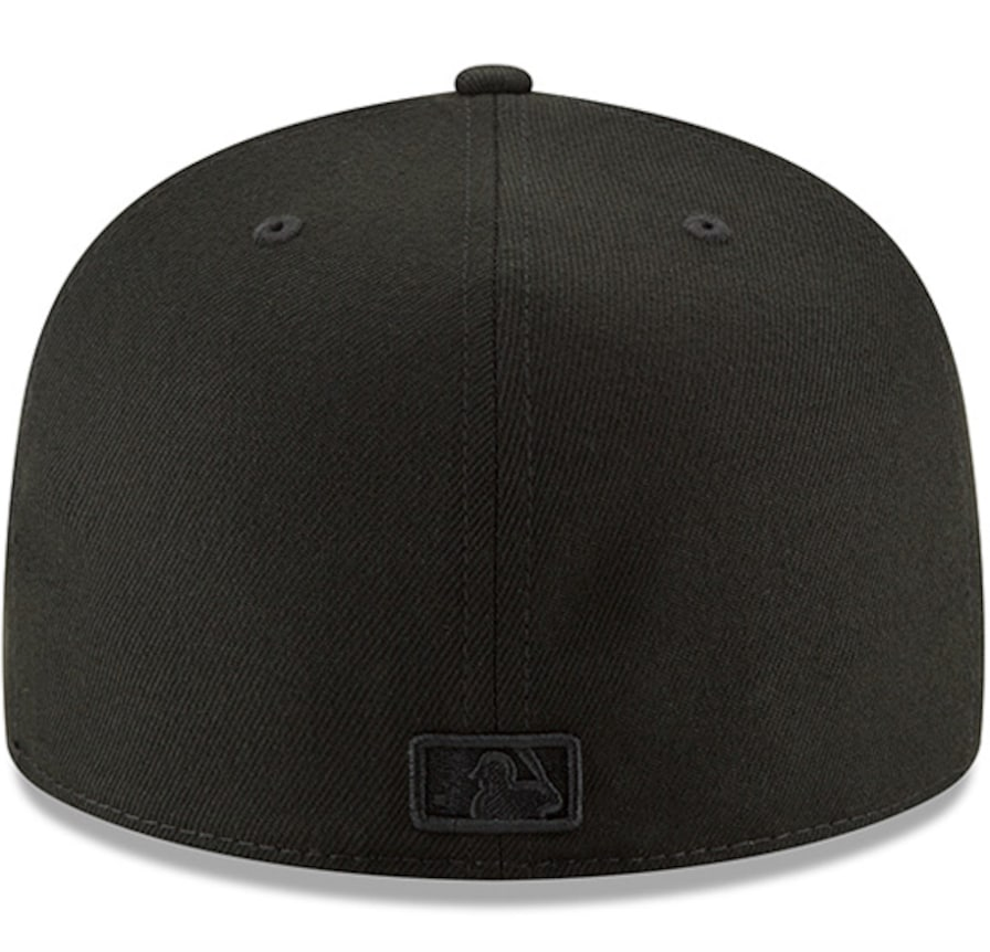 New York Yankees Tonal Black On Black 59Fifty Fitted Hat Official Team Hat Sports Fan Cap Official NFL Team Hat Football Fan Cap