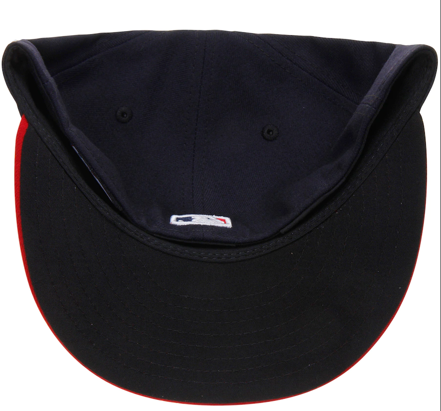 Men s Atlanta Braves New Era Navy Red Home Authentic Collection On-Field 59FIFTY Fitted Hat Official Team Hat Sports Fan Cap Official NFL Team Hat