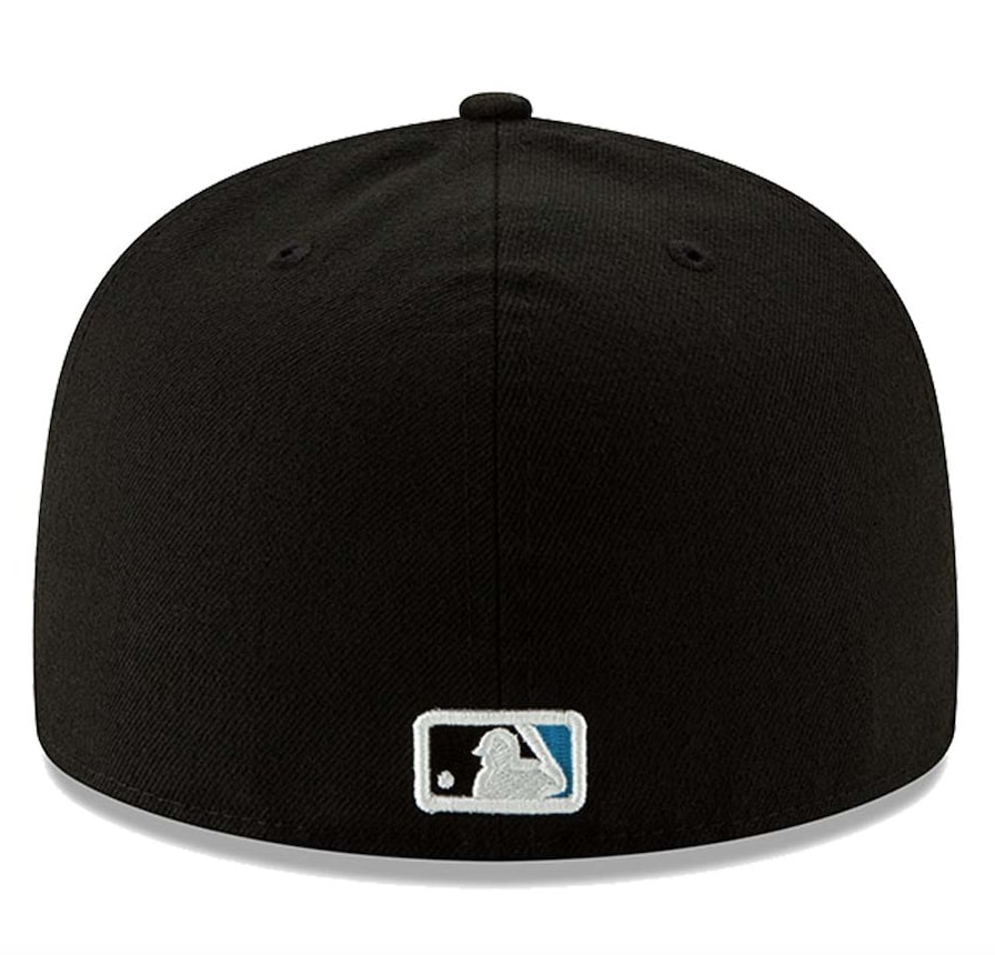 Men s Miami Marlins New Era Black Authentic Collection On-Field 59FIFTY Fitted Hat Official Team Hat Sports Fan Cap Official NFL Team Hat Football