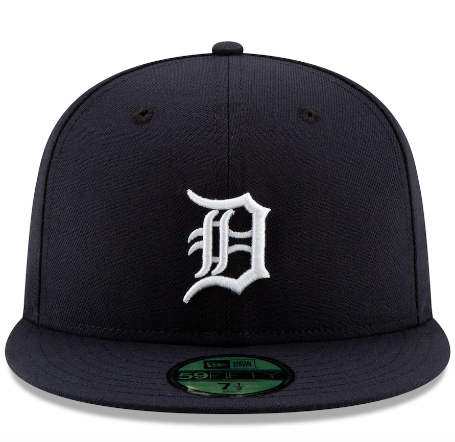 Men s Detroit Tigers New Era Navy Home Authentic Collection On-Field Logo 59FIFTY Fitted Hat Official Team Hat Sports Fan Cap Official NFL Team Hat
