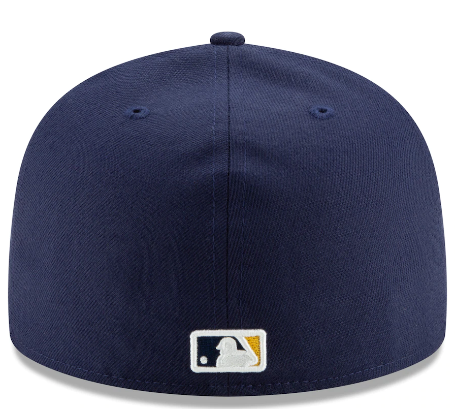 Men s Milwaukee Brewers New Era Navy Home Authentic Collection On-Field 59FIFTY Fitted Hat Official Team Hat Sports Fan Cap Official NFL Team Hat
