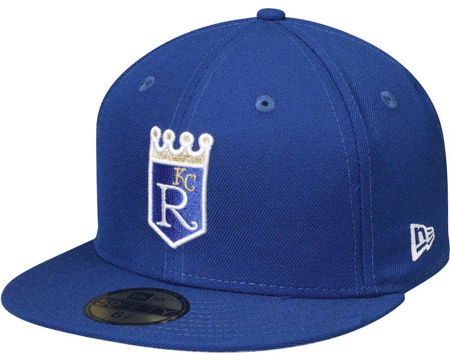 Men s Kansas City Royals New Era Royal Cooperstown Collection Wool 59FIFTY Fitted Hat Official Team Hat Sports Fan Cap Official NFL Team Hat Football