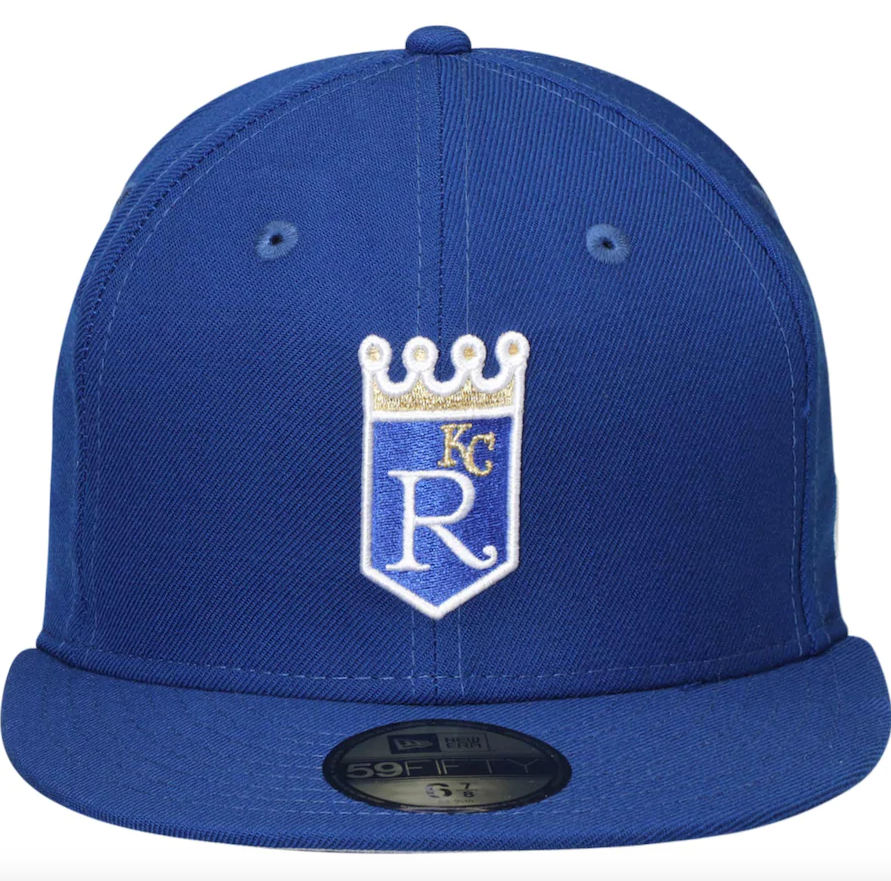 Men s Kansas City Royals New Era Royal Cooperstown Collection Wool 59FIFTY Fitted Hat Official Team Hat Sports Fan Cap Official NFL Team Hat Football
