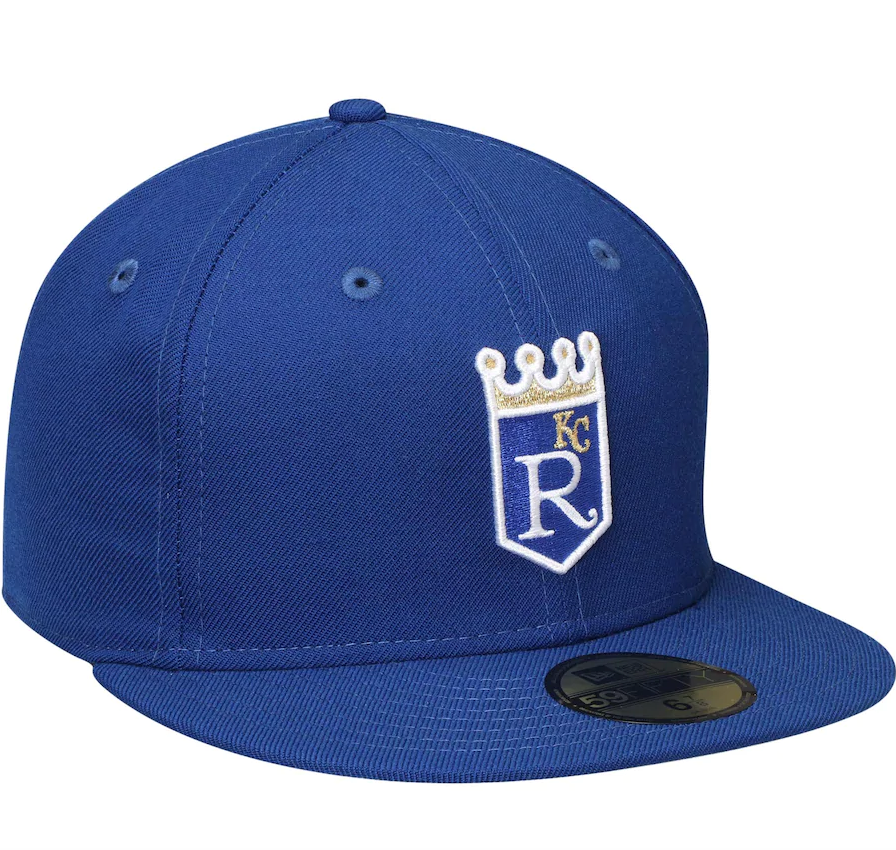 Men s Kansas City Royals New Era Royal Cooperstown Collection Wool 59FIFTY Fitted Hat Official Team Hat Sports Fan Cap Official NFL Team Hat Football