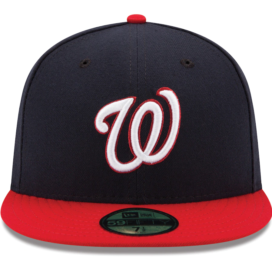 Men s Washington Nationals New Era Navy Red Alternate Authentic Collection On-Field 59FIFTY Fitted Hat Official Team Hat Sports Fan Cap Official NFL