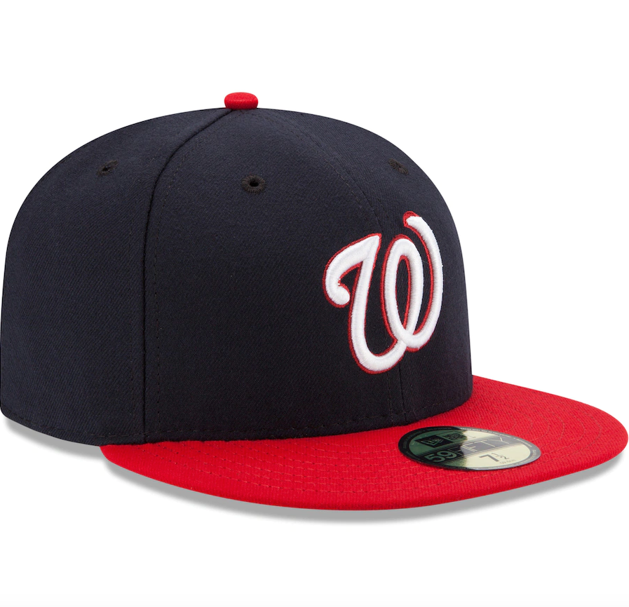 Men s Washington Nationals New Era Navy Red Alternate Authentic Collection On-Field 59FIFTY Fitted Hat Official Team Hat Sports Fan Cap Official NFL
