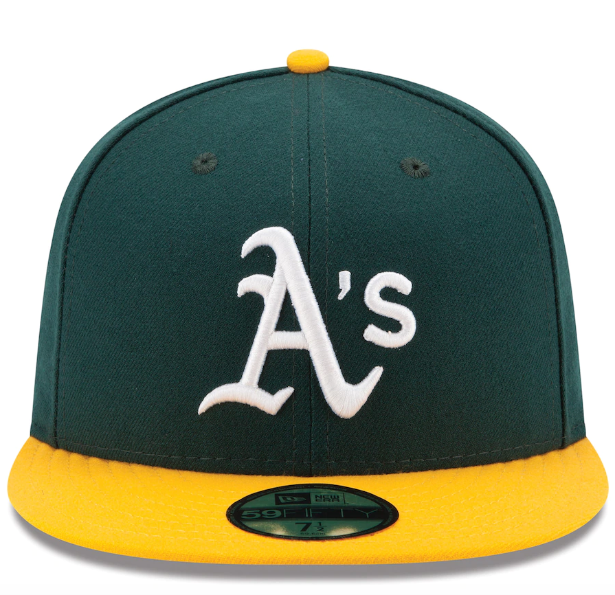 Men s Athletics New Era Green Yellow Home Authentic Collection On-Field 59FIFTY Fitted Hat Official Team Hat Sports Fan Cap Official NFL Team Hat
