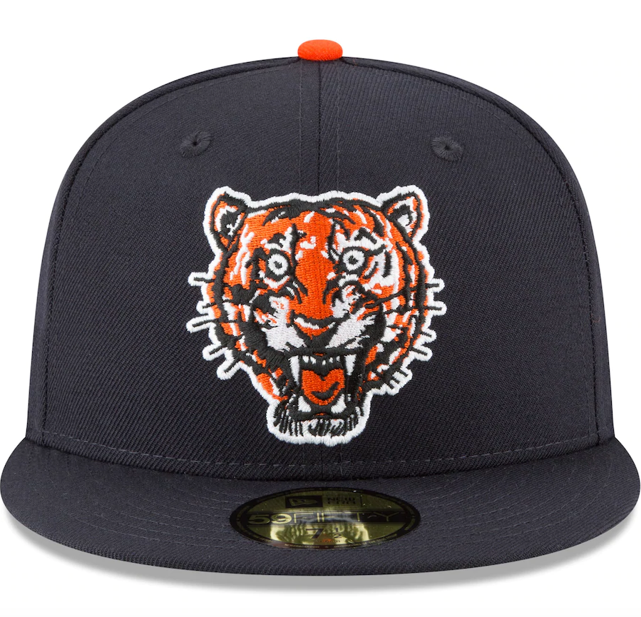 Men s Detroit Tigers New Era Navy Cooperstown Collection Wool 59FIFTY Fitted Hat Official Team Hat Sports Fan Cap Official NFL Team Hat Football Fan