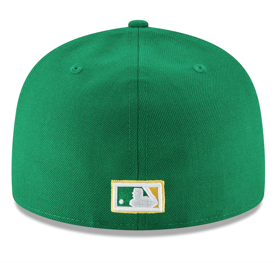 Men s Oakland Athletics New Era Green Cooperstown Collection Wool 59FIFTY Fitted Hat Official Team Hat Sports Fan Cap Official NFL Team Hat Football
