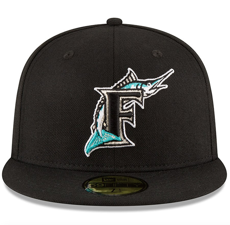 Men s Florida Marlins New Era Black 1997 World Series Wool 59FIFTY Fitted Hat Official Team Hat Sports Fan Cap Official NFL Team Hat Football Fan Cap