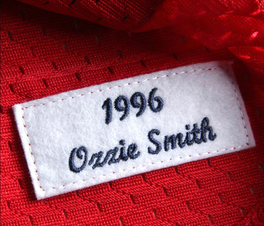Men s Mitchell And Ness Ozzie Smith 1996 St Louis Cardinals Batting Practice Cooperstown Jersey Official Team Jersey Sports Fan Apparel Official NFL