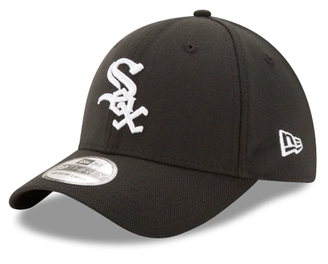Junior Chicago White Sox New Era Black Team Classic 39THIRTY Flex Hat Official Team Hat Sports Fan Cap Official NFL Team Hat Football Fan Cap