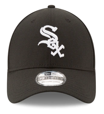 Junior Chicago White Sox New Era Black Team Classic 39THIRTY Flex Hat Official Team Hat Sports Fan Cap Official NFL Team Hat Football Fan Cap