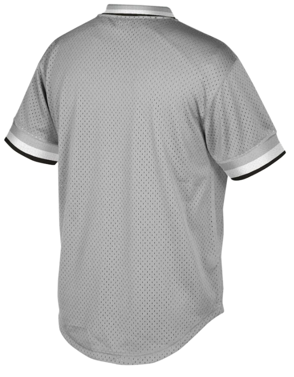 Men s Chicago White Sox Road Grey Cooperstown Collection V-Neck Mesh Batting Practice Jersey By Mitchell And Ness Official Team Jersey Sports Fan