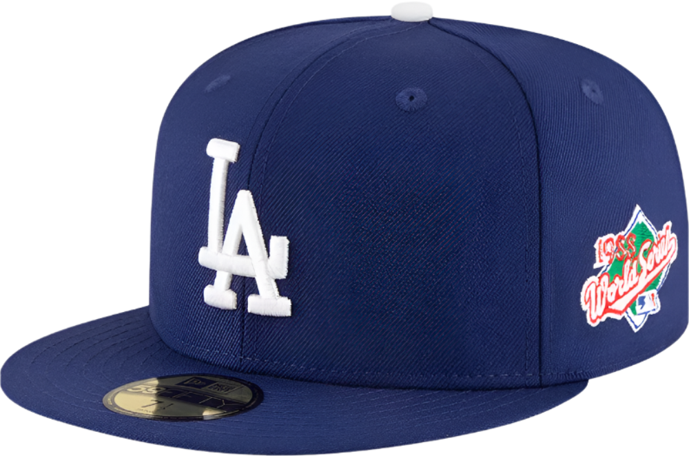 Los Angeles Dodgers New Era 1988 World Series Wool 59FIFTY Fitted Hat - Royal Blue Official Team Hat Sports Fan Cap Official NFL Team Hat Football