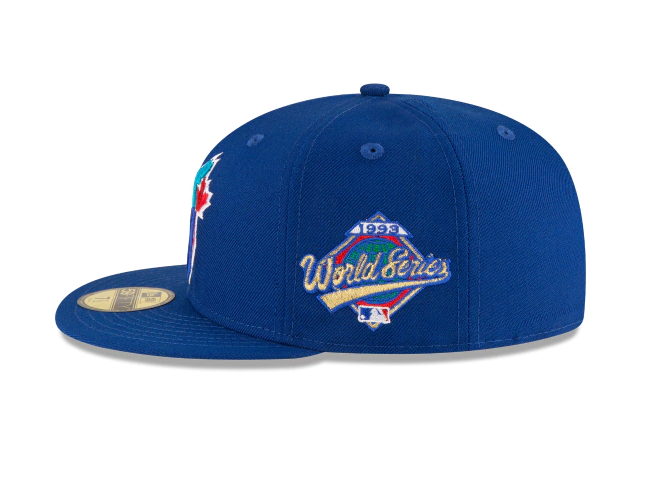 Toronto Blue Jays New Era 1993 World Series Wool 59FIFTY Fitted Hat - Royal Blue Official Team Hat Sports Fan Cap Official NFL Team Hat Football Fan