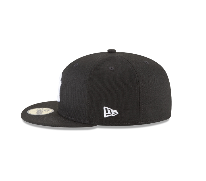 New York Yankees Black and White 59Fifty Fitted Hat Official Team Hat Sports Fan Cap Official NFL Team Hat Football Fan Cap