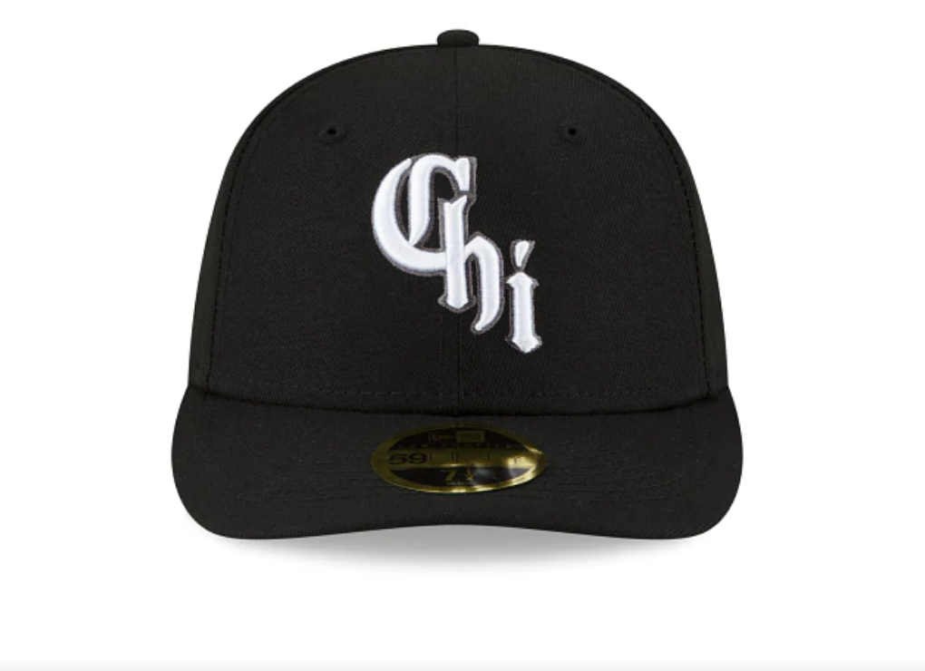 Chicago White Sox New Era Black City Connect Low Profile 59FIFTY Fitted Hat Official Team Hat Sports Fan Cap Official NFL Team Hat Football Fan Cap